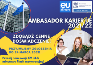 Rekrutacja na stanowisko Studenckiego Ambasadora Karier UE 2021 