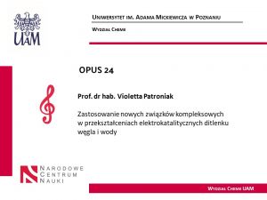 OPUS 24 dla prof. Violetty Patroniak