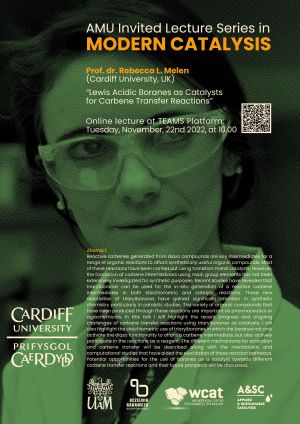 Wykład z cyklu AMU Invited Lecture Series in MODERN CATALYSIS - Prof. dr. Rebecca Melen