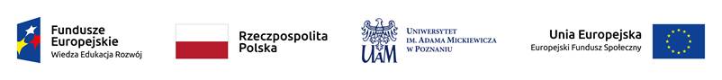 logo EU, flaga PL orzeł UAM flaga EU
