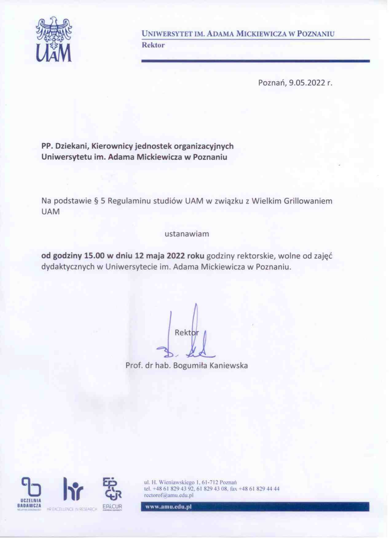 dokument godziny rektorskie 12.05 od 15:00
